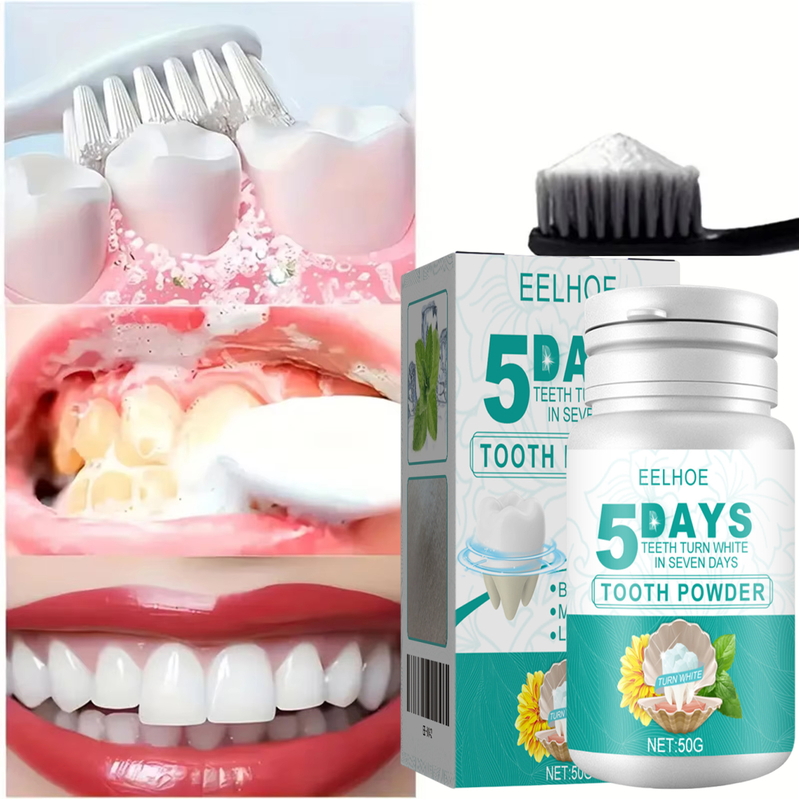 Teeth Whitening Levels - Mint Tooth Powder Fresh Breath 5