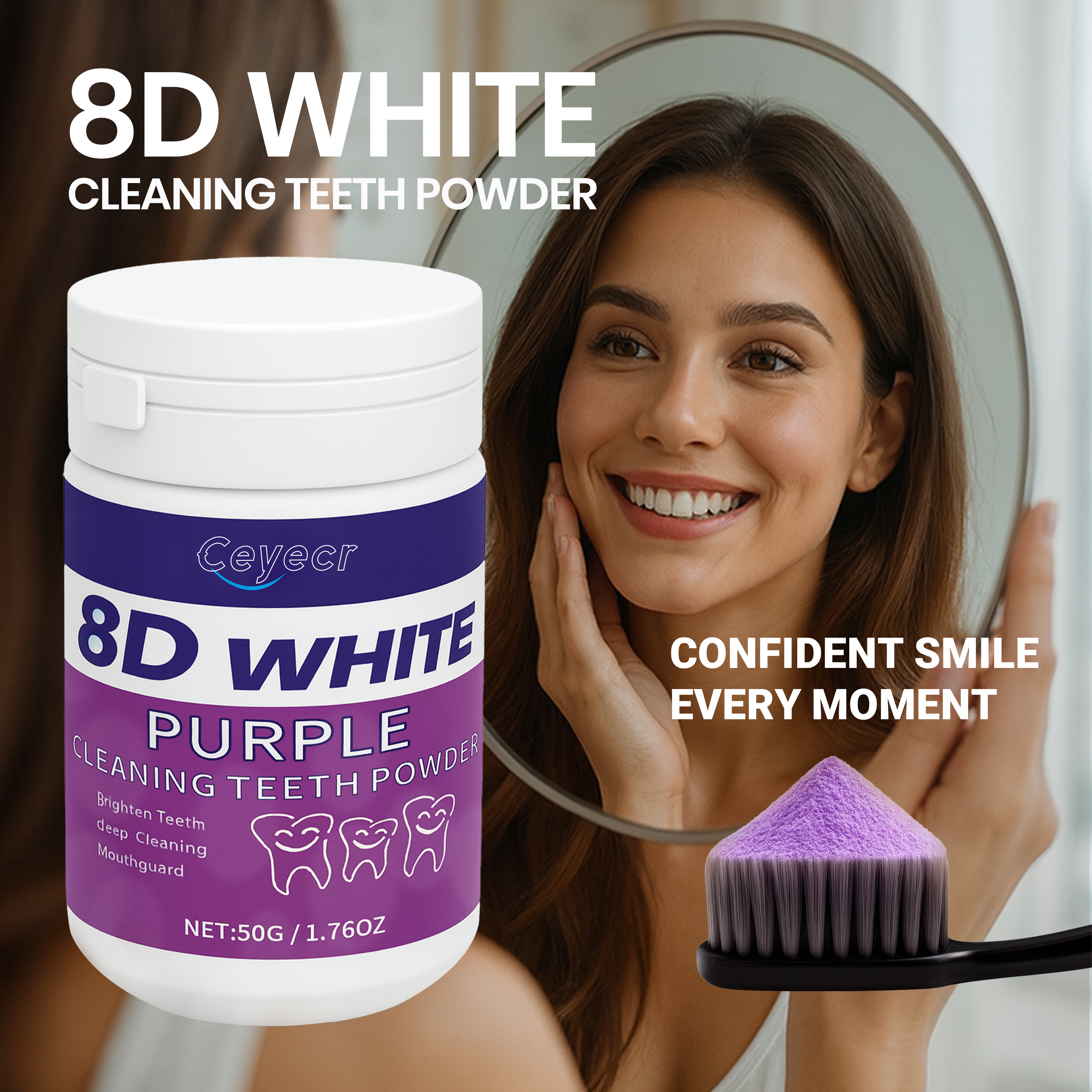 Teeth Whitening Levels - 8D white Teeth Whitening Powder, 50g/1.76.Oz