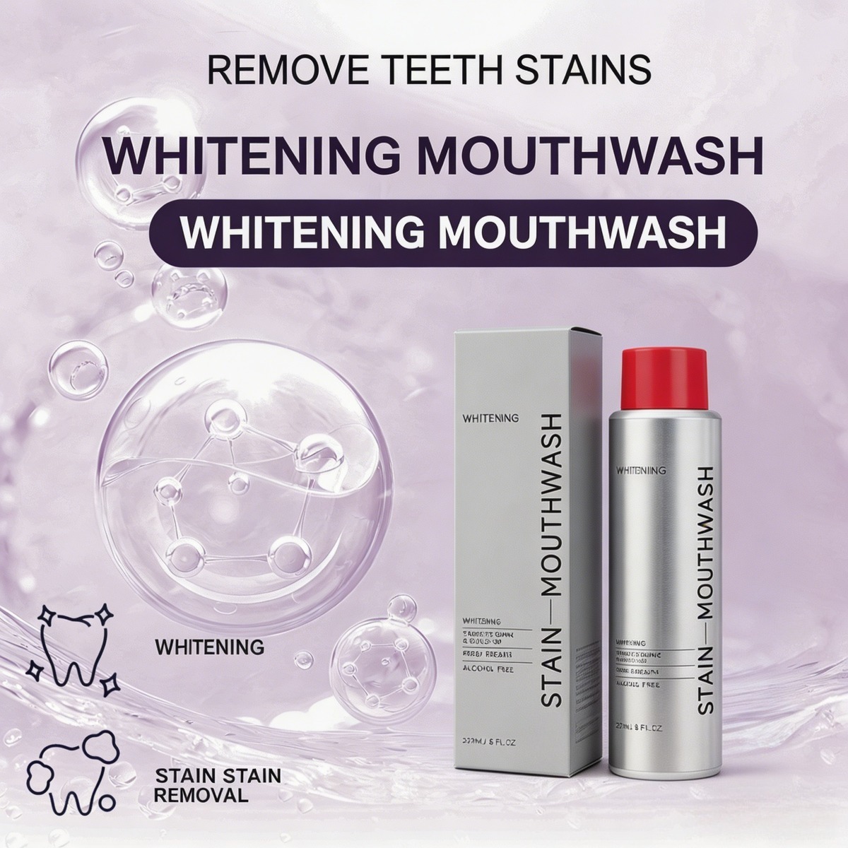 Stain Removal Mouthwash and Wh - Teeth Whitening Mouthwash avis et prix