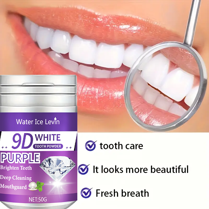 9D White Purple Toothpowder. B - Teeth Whitening Ingredients avis et prix