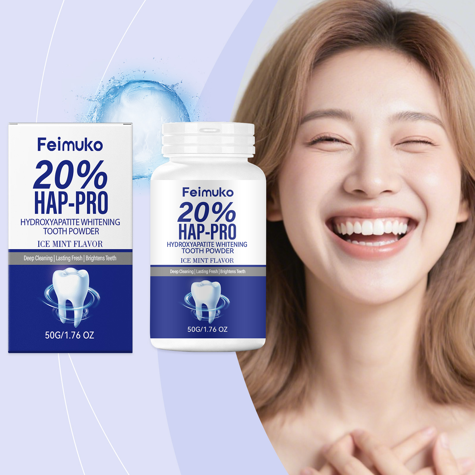 20% Hydroxyapatite Tooth Powde - Teeth Whitening Levels avis et prix