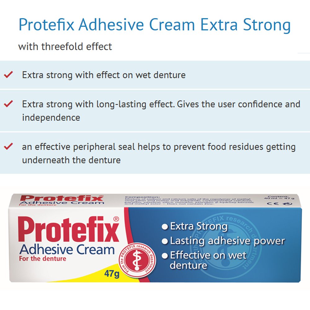 Protefix Adhesive Cream For De - Teeth Whitening Ingredients avis et prix