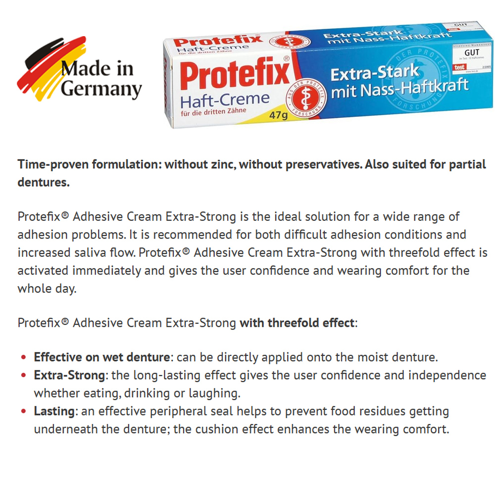 Protefix Adhesive Cream For De - Teeth Whitening Ingredients avis et prix