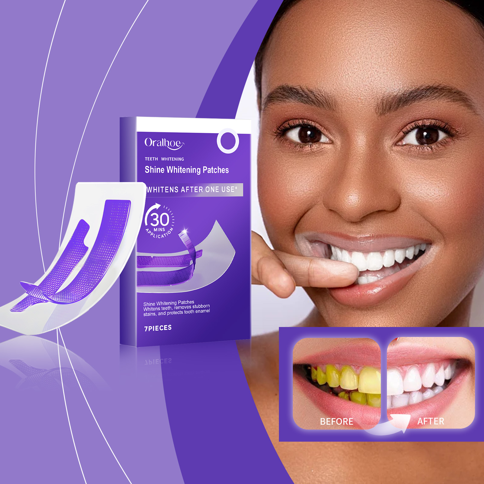 Purple Teeth Whitening Strips  - Teeth Whitening Flash avis et prix