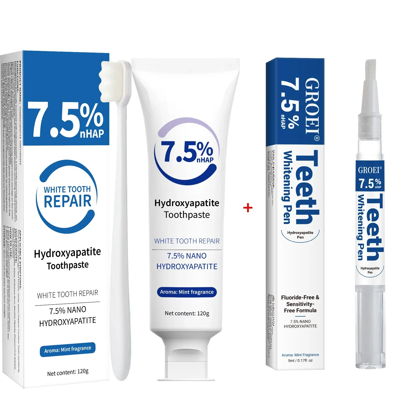 Toothpaste & Whitening Pen Kit - Teeth Whitening Natural avis et prix