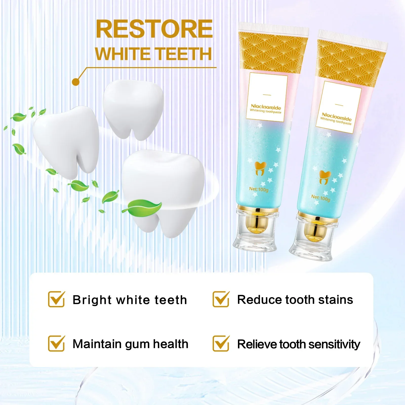 100g Whitening Toothpaste Refr - Teeth Whitening Natural avis et prix