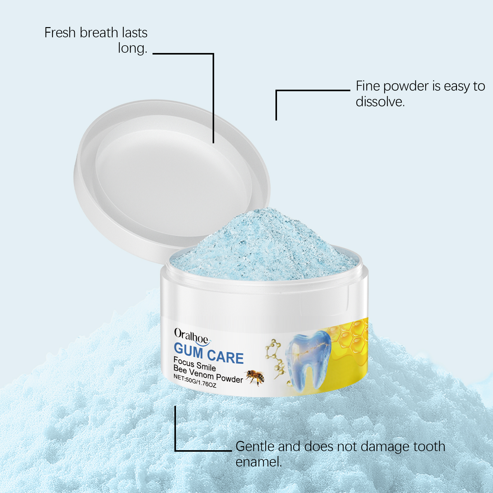 ORALHOE 50g Bee Venom Powder R - Teeth Whitening Levels avis et prix