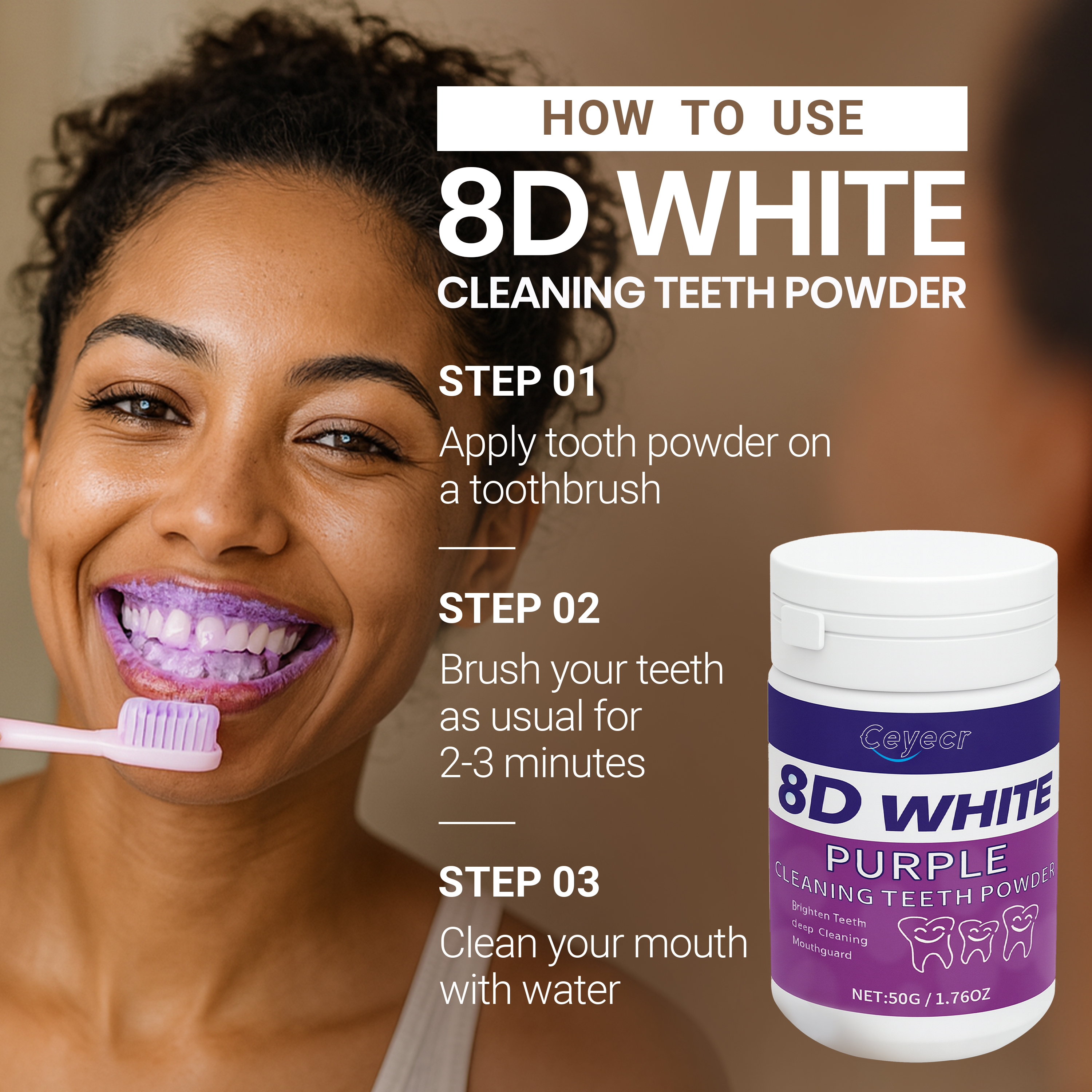 8D white Teeth Whitening Powde - Teeth Whitening Levels avis et prix