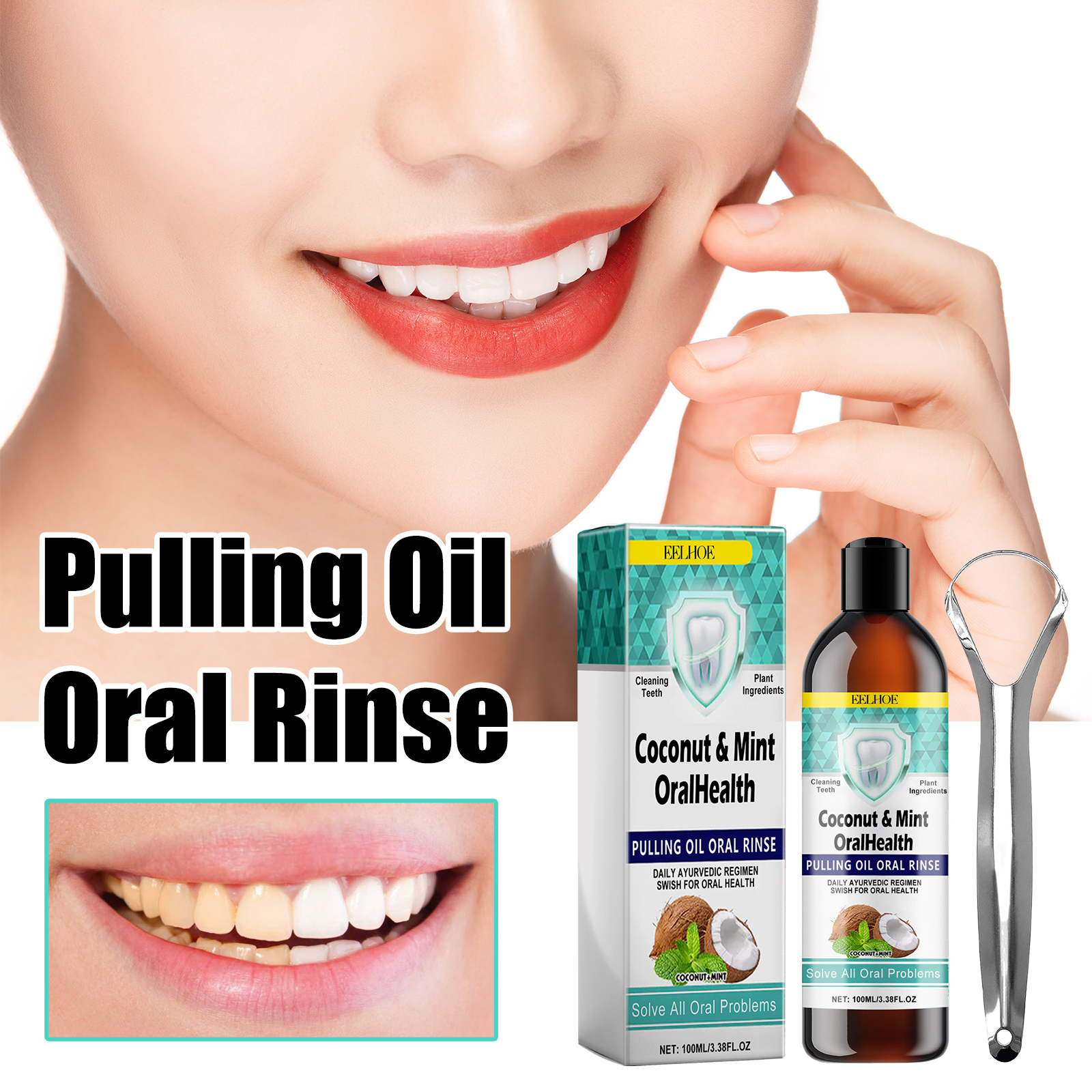 Coconut Oil Mouthwash Whitenin - Teeth Whitening Natural avis et prix