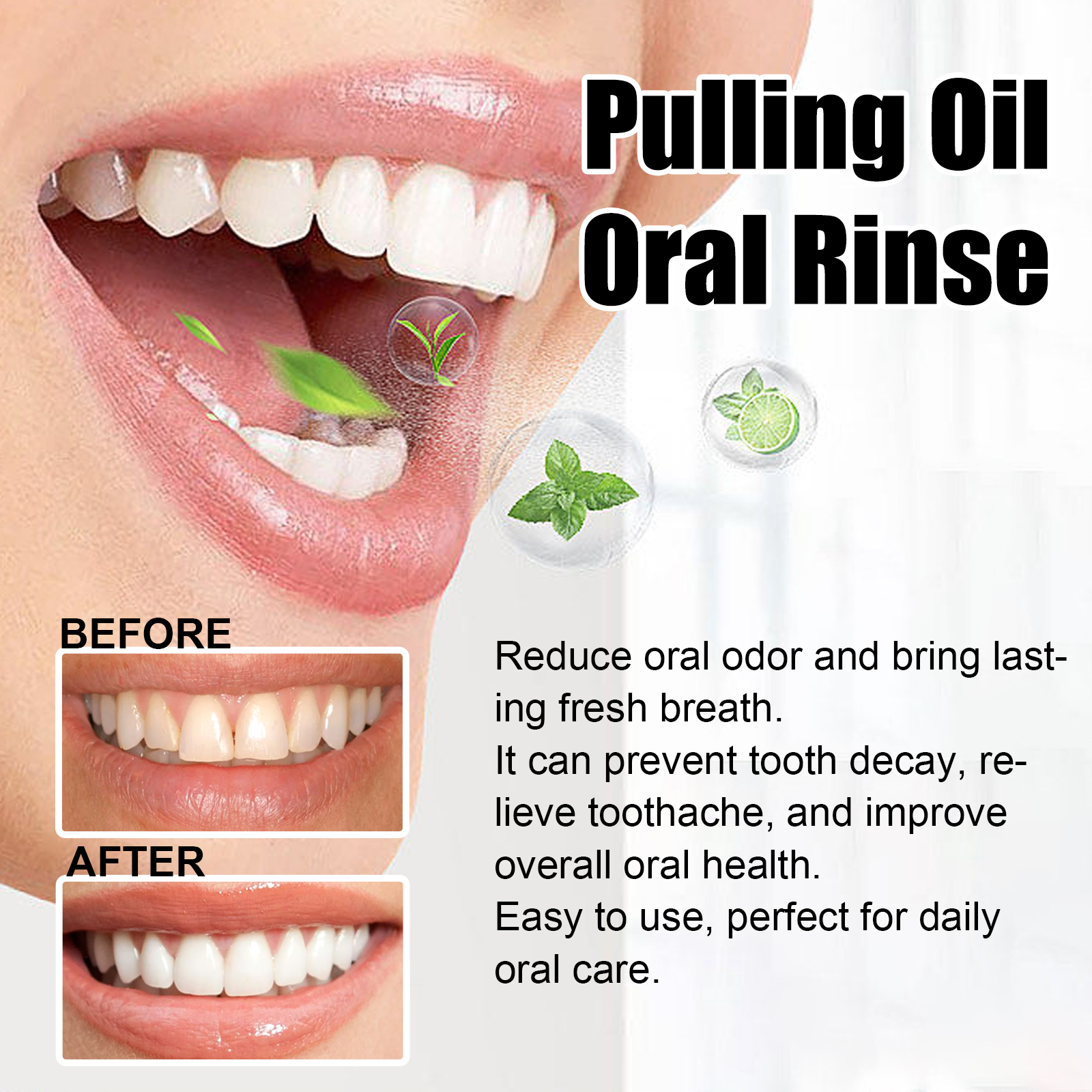 Coconut Oil Mouthwash Whitenin - Teeth Whitening Natural avis et prix