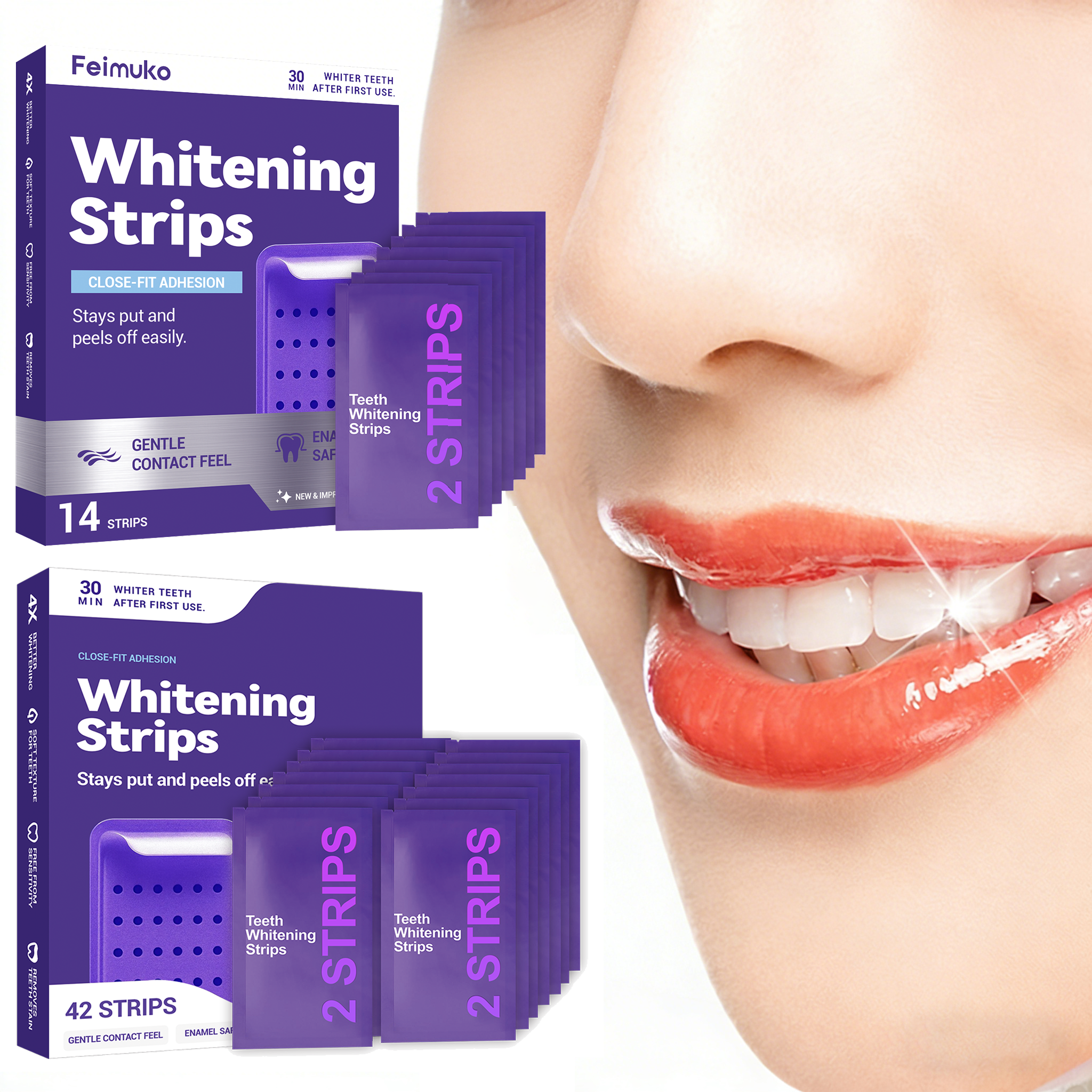 Purple Teeth Whitening Strips  - Teeth Whitening Natural avis et prix