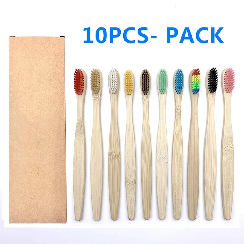 10PCS Natural Bamboo Toothbrus - Teeth Whitening Natural avis et prix