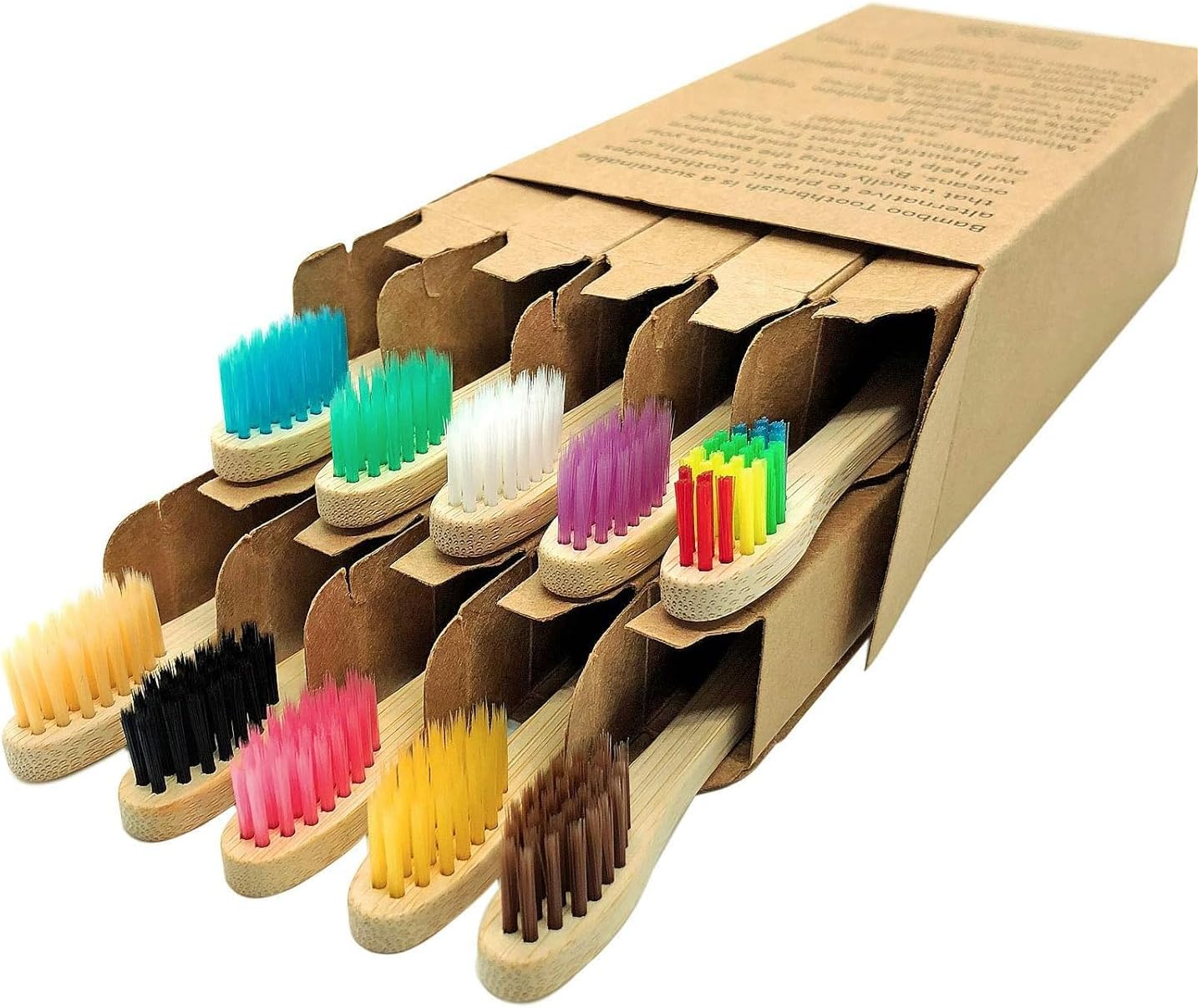 10PCS Natural Bamboo Toothbrus - Teeth Whitening Natural avis et prix