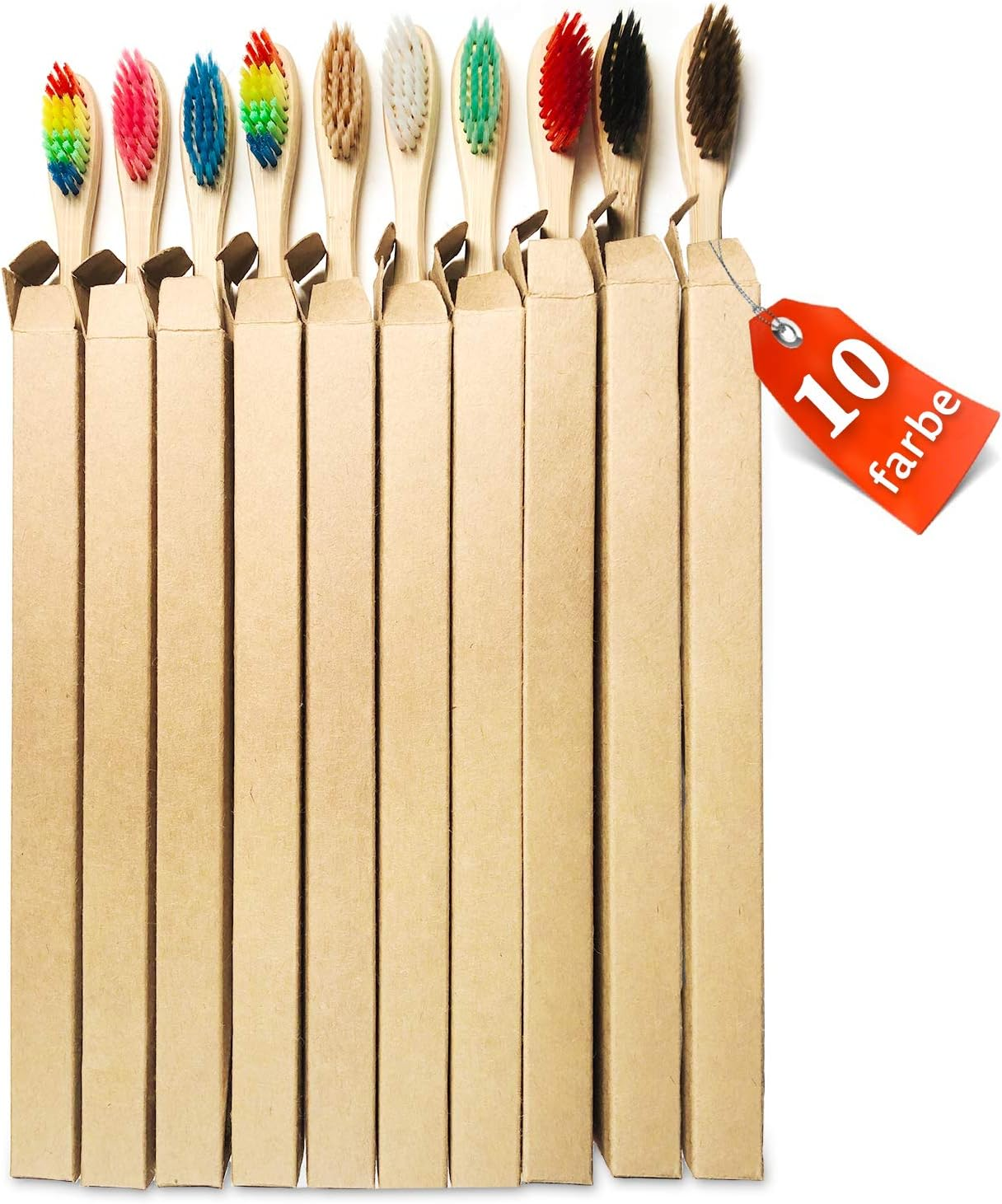 10PCS Natural Bamboo Toothbrus - Teeth Whitening Natural avis et prix
