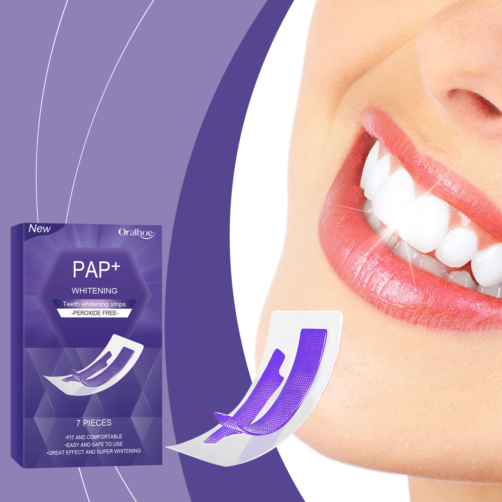 Purple Teeth Whitening Strips  - Teeth Whitening Flash avis et prix