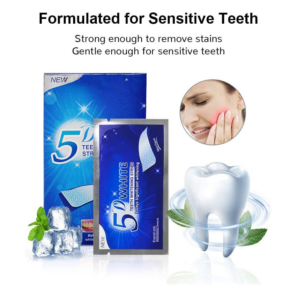5D White Teeth Whitening Strip - Teeth Whitening Hydrogen Peroxide avis et prix