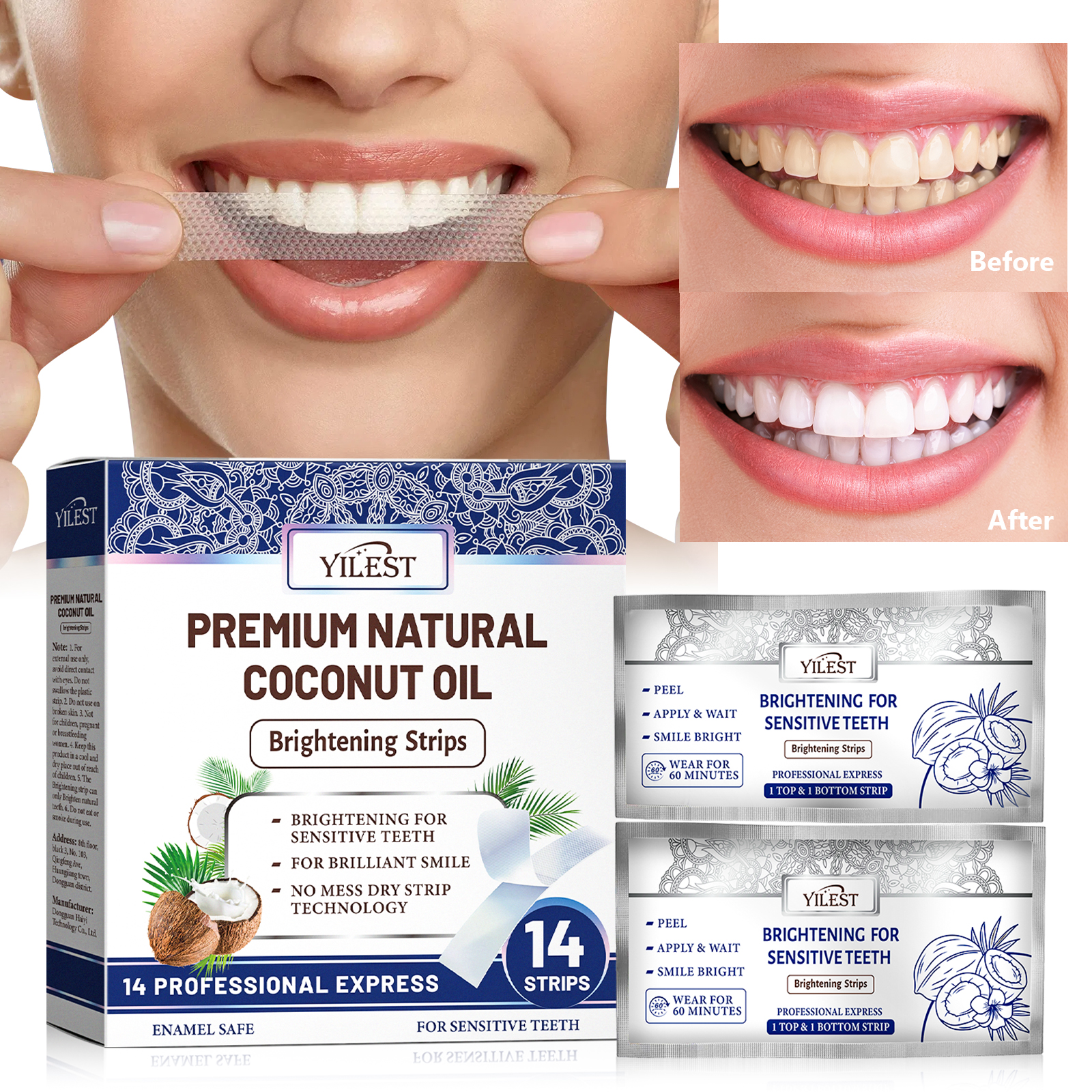 Teeth Whitening Strips 14pcs C - Teeth Whitening Natural avis et prix
